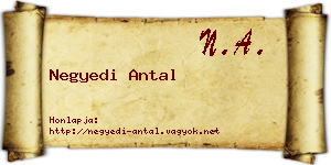 Negyedi Antal névjegykártya